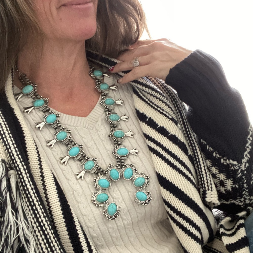 Squash Blossom Necklace and Earring Set